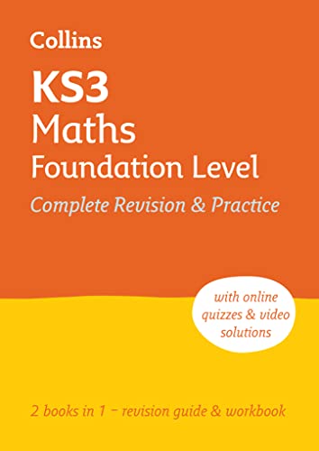 Orange KS3 Maths Foundation Level revision guide with online resources.