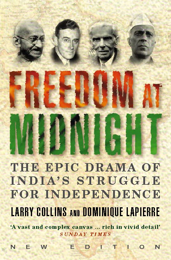 Book cover featuring portraits of four historical figures over a faded map of India.