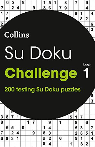 Su Doku puzzle book cover with black background and green text.