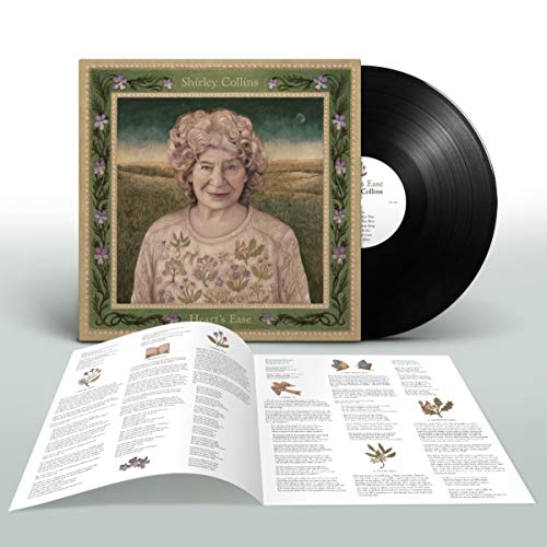 Shirley Collins "Heart's Ease" vinyl record with album cover and booklet.