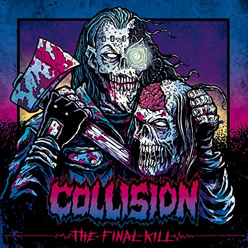 CD cover: illustrated zombie embracing another figure with an axe.