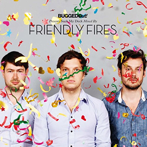 CD cover with three men covered in colorful confetti.