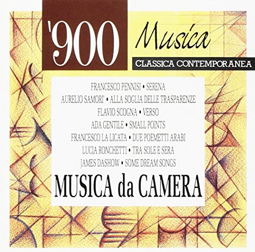 CD cover featuring abstract gold lines and text: “900 Musica Classica Contemporanea.”