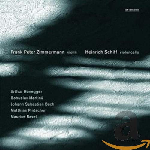 CD cover with abstract shapes, composer names, and performer credits.