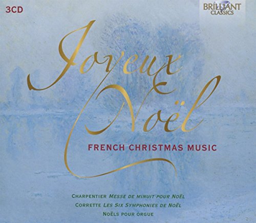 CD cover for “Joyeux Noel,” French Christmas music, with wintry blue tones.