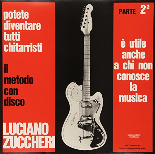 Record cover featuring a white electric guitar on a red background.