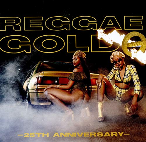 Reggae Gold 2018 CD cover with two women and a gold car.
