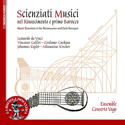 CD cover: "Scienziati Musicisti" with lute illustration and scientific diagrams.