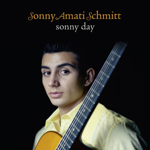 Sonny Amati Schmitt CD cover with portrait and guitar neck.