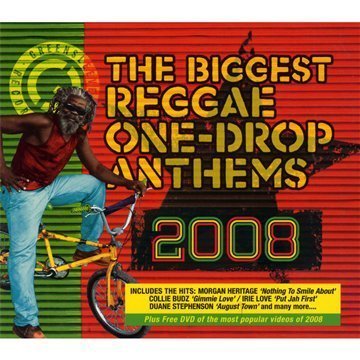 Reggae compilation album cover featuring a man on a bicycle, dated 2008.