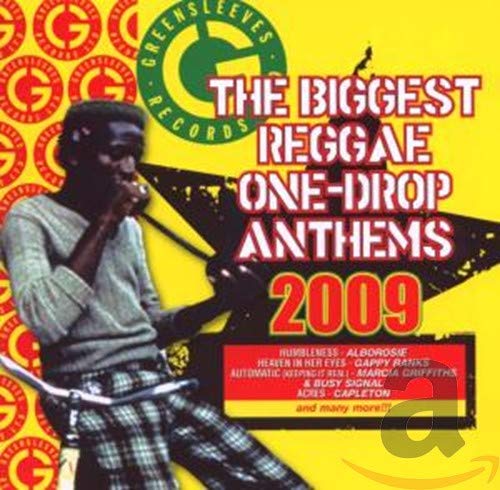 CD cover: Reggae compilation album “The Biggest Reggae One Drop Anthems 2009”.