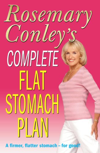 Book cover: Rosemary Conley's Complete Flat Stomach Plan, with author portrait.