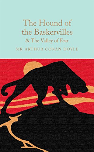 Book cover: silhouette of a hound against a red and orange landscape.