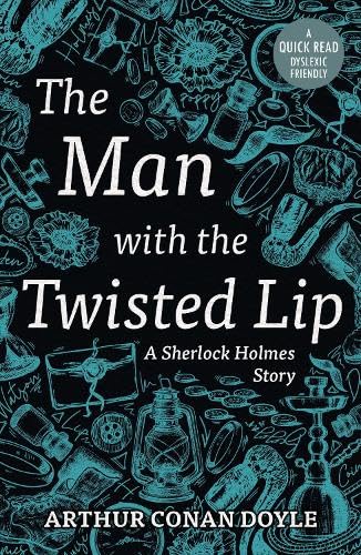 Book cover for “The Man with the Twisted Lip” with floral illustrations.