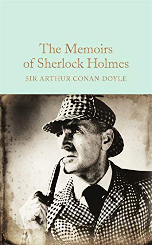 Book cover: "The Memoirs of Sherlock Holmes" with a portrait of Holmes.