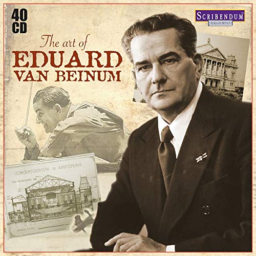 CD cover featuring Eduard van Beinum with collaged images and text on a beige background.