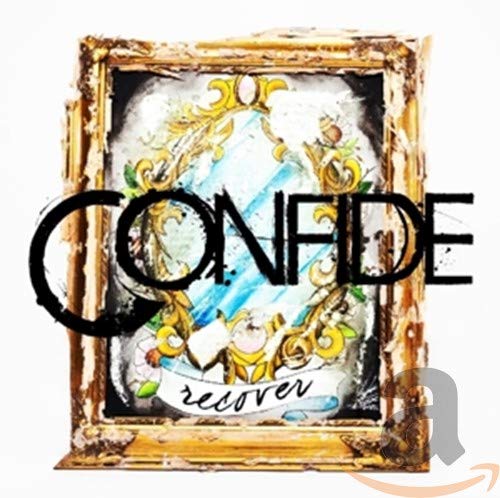 CD cover for “Confide - Recover” with ornate gold frame and artwork.