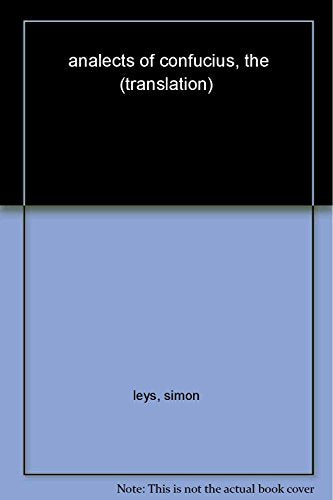 Black book cover with white text: "analects of confucius, the" and author's name.
