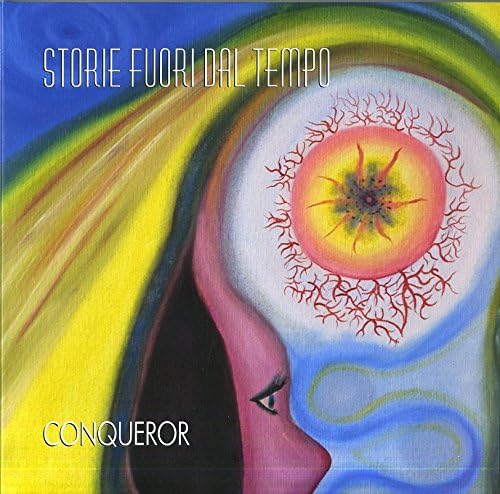 Vinyl album cover: stylized eye and profile with yellow and blue hues.