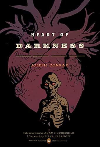 Book cover featuring a stylized human heart and a gaunt figure on black background.