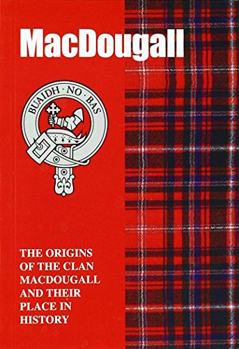 Book cover: “MacDougall” with clan crest and tartan pattern.