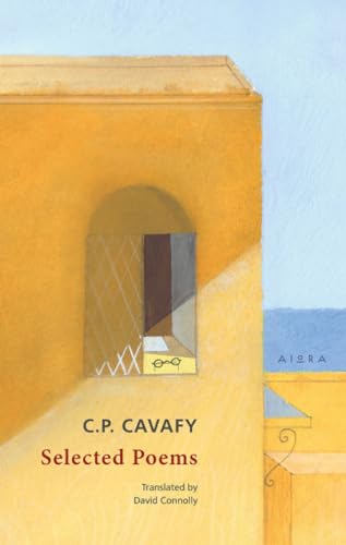 Book cover: “Selected Poems” by C.P. Cavafy with abstract architectural art.