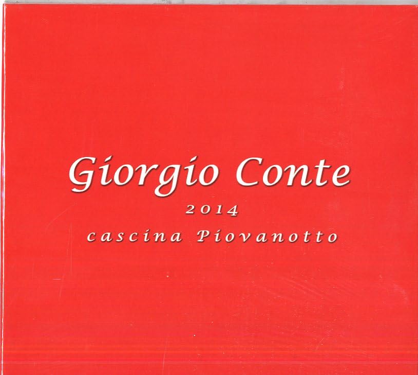 Red CD case with white text: "Giorgio Conte 2014 cascina Piovanotto".