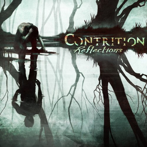 CD cover: person in water reflecting in a dark, eerie forest.
