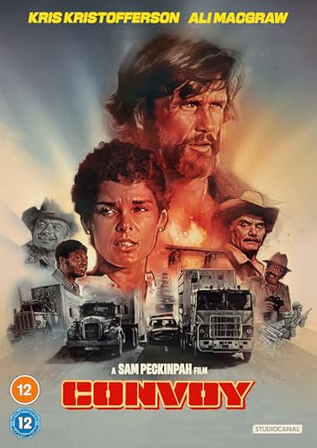 DVD cover for "Convoy" featuring Kris Kristofferson, Ali MacGraw, and trucks.