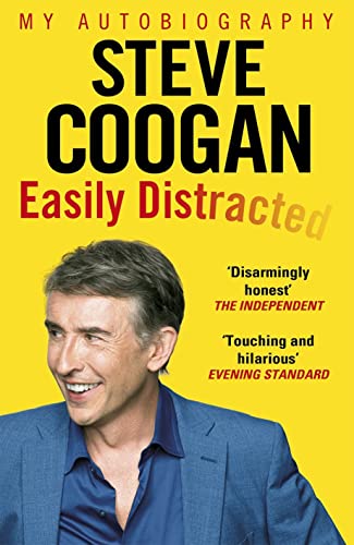 Book cover with portrait of Steve Coogan and title “Easily Distracted.”
