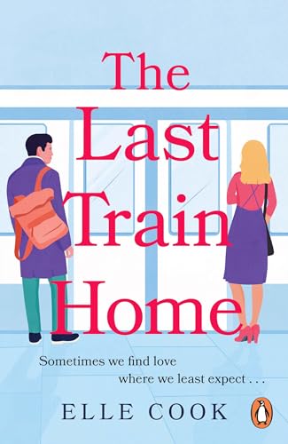 Book cover: couple standing on a train platform, illustrated style.