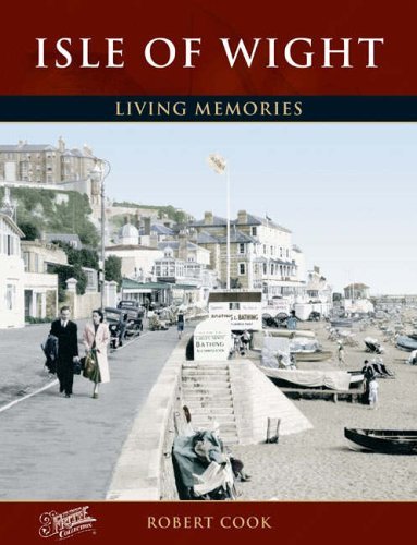 Book cover: vintage Isle of Wight seaside scene with people walking.