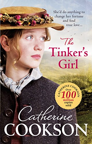 Book cover: young woman in a hat, rural landscape background.