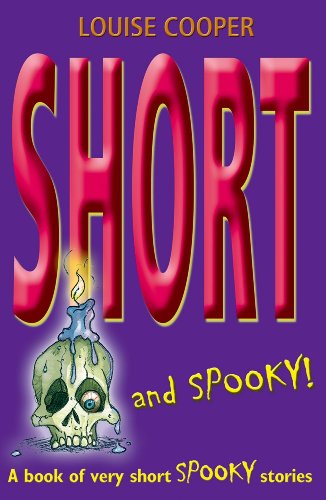 Book cover: "Short and Spooky!" with a skull candle illustration.