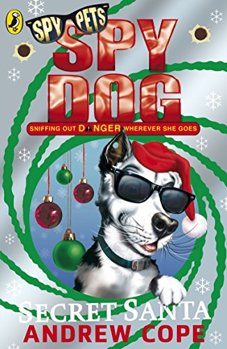 Book cover: a dog wearing sunglasses and a Santa hat.