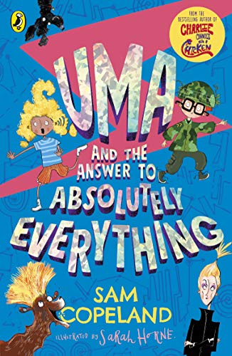 Book cover: "Uma and the Answer to Absolutely Everything" with illustrated children.