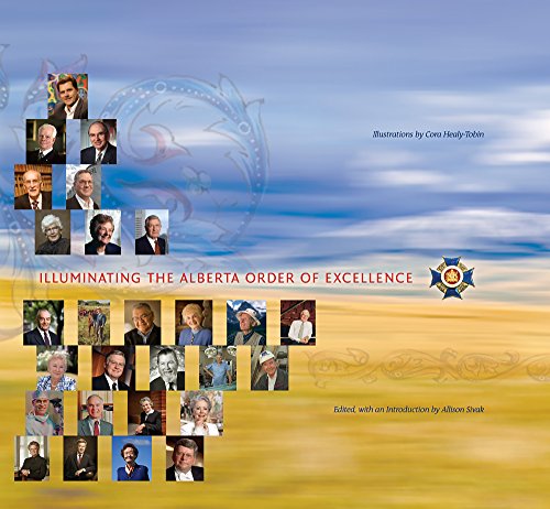 Book cover: "Illuminating The Alberta Order of Excellence" with portraits.