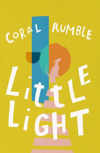 Book cover with yellow background, abstract shapes, a dog silhouette, and white text.