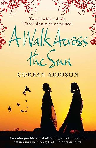 Book cover showing silhouettes of two women walking against a golden sunset with birds.