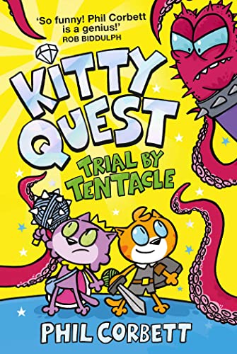 Book cover: two cats with weapons face a large, red octopus.