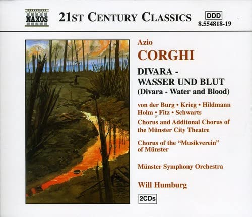CD cover for Corghi’s “Divara - Wasser und Blut” with abstract landscape.