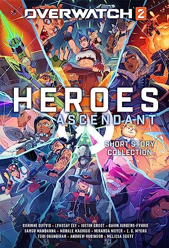 Overwatch 2: Heroes Ascendant book cover featuring diverse character illustrations.