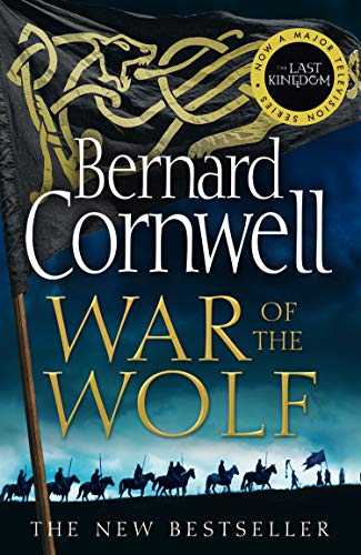 Book cover: "War of the Wolf" by Bernard Cornwell, with silhouetted riders.