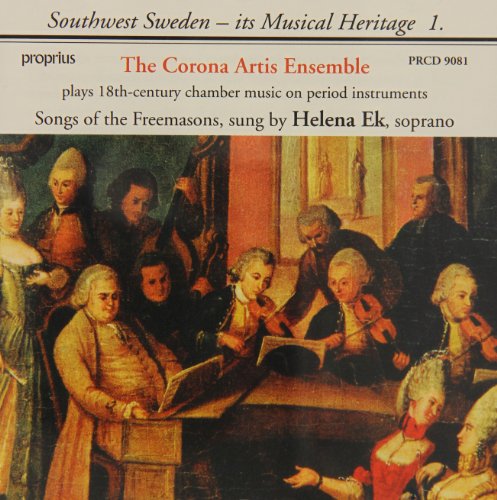 CD cover featuring an 18th-century painting of a musical ensemble with text above.