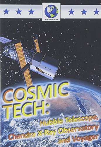 DVD cover featuring a space telescope orbiting Earth with the title "Cosmic Tech".