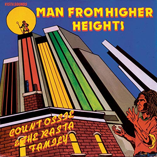 CD cover: stylized illustration of buildings, a figure, and dreadlocked man.