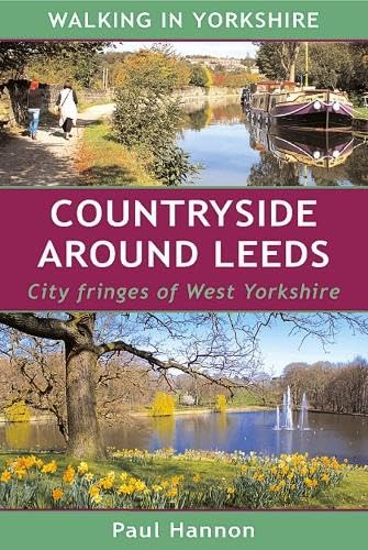 Book cover depicting walking trails and landscapes near Leeds, West Yorkshire.