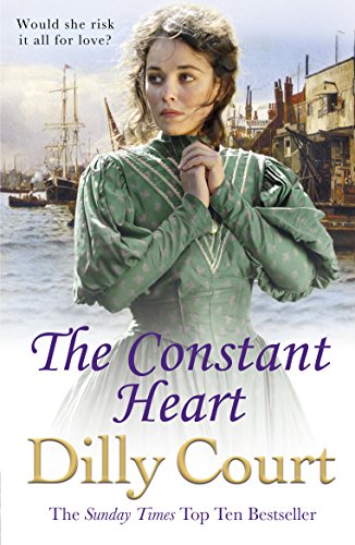 Book cover: woman in green dress, ships in a harbor background.