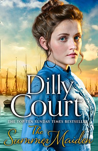 Book cover featuring a young woman with ships and a sunset background.
