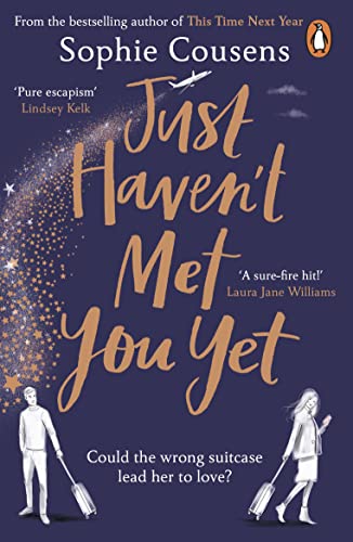 Book cover with title “Just Haven’t Met You Yet” and sketched figures.